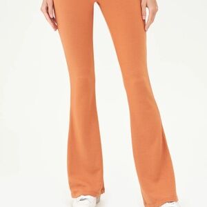 Splits59 Raquel Fleece Flare Pecan Pants in Orange